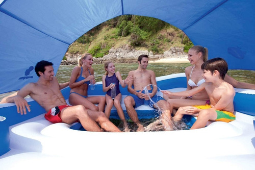 Isla Grande Inflable Salvavidas Bote 6 Personas Divertido!
