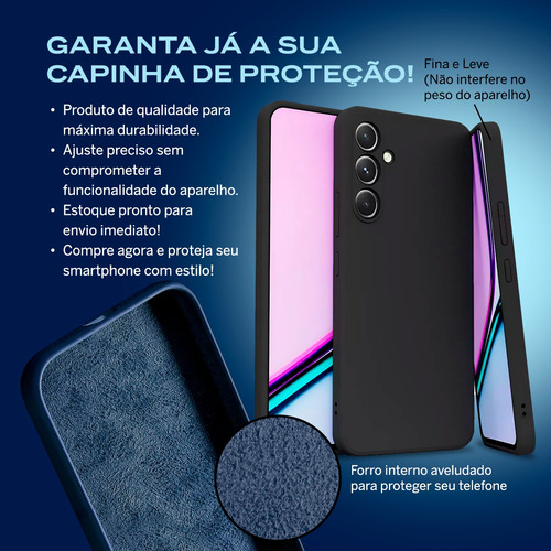 Capa Capinha Compatível Com Galaxy A54 5g Silicone Aveludado