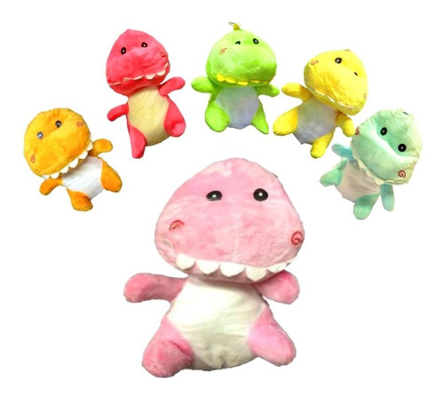 10 Dinosaurios Peluche Colores 17 Cm X Mayor + Envio Gratis