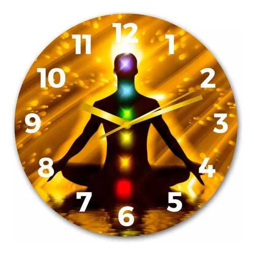 Reloj Espiritual Mandala Reiki Yoga 7 Chakras Ganesha Zen