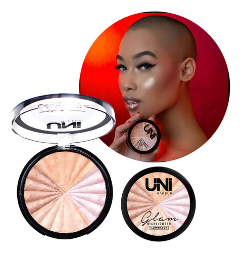 Iluminador Facial Brilho Intenso Efeito Radiante Uni Makeup