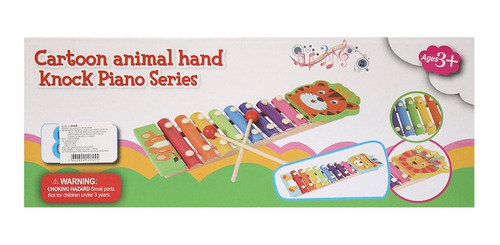 Xilofono Marimba Infantil Madera Didactico Animales 8 Notas Color Zorro