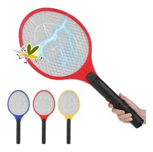 Raqueta Paleta Mata Mosquitos Moscas Recargable Usb + Cable Color Celeste