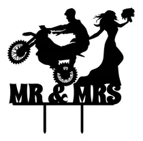 Comprar Cake Topper Pincho Adorno Torta Casamiento Boda Moto Pincho