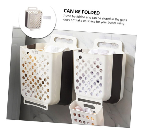 1 Set Cesto Para Ropa Colgado De La Pared Cesto De Plástico