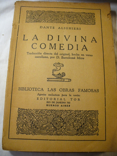 La Divina Comedia - Dante Alighieri - Ed. Tor - Ver Envío