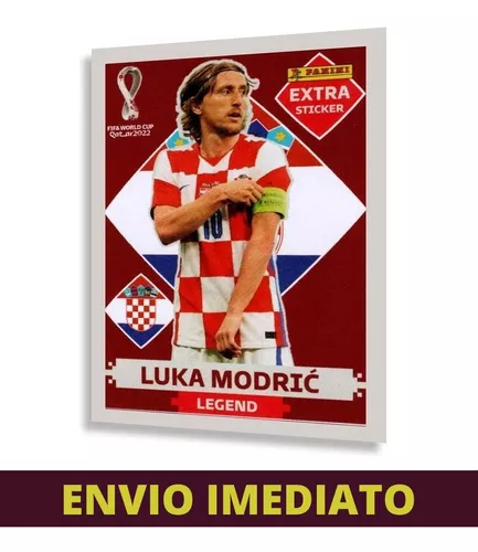 LUKA MODRIC BORDÔ (Base) - EXTRA LEGEND (Croácia) - Figurinha Original -  Não