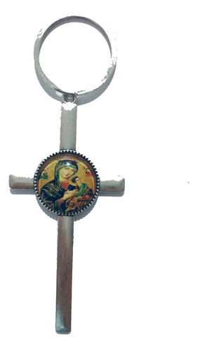 78 Llavero Cruz Con Virgen Del Perpetuo Socorro (cr79)