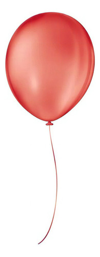 Balão De Festa Liso - 5  12cm - Vermelho - 50 Unidades