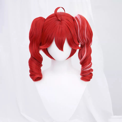 Peluca Kasane Teto Para Cosplay, Color Rojo
