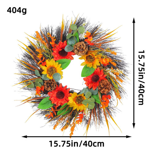 Corona De Flores Artificiales, Corona De Girasol, Corona De