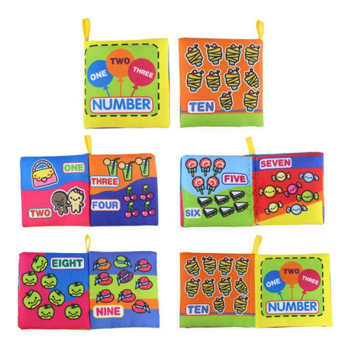 Mini Libros Montessori Juguete Didacticos De Tela Niños