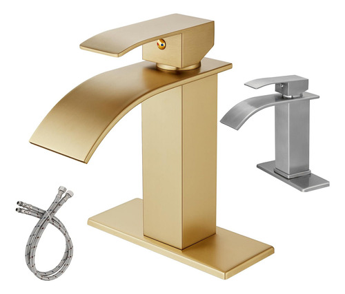 Grifo Mezclador Para Lavabo De Baño De Acero Inoxidable Acabado Mate mezcladora para lavabo monomando para lavabo