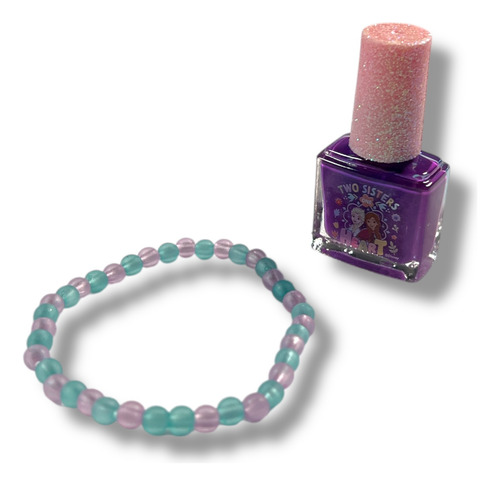 Set De 2 Piezas Esmalte De Uñas Y Pulsera Niñas Licencias Frozen