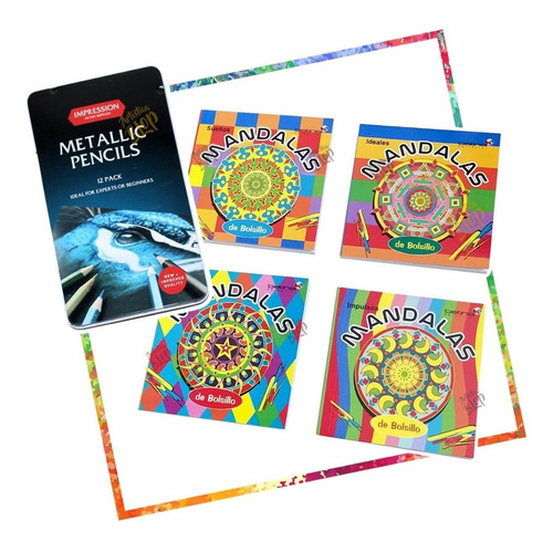 Libro La Gran Belleza +lapices Pintar Mandalas Estres Relax