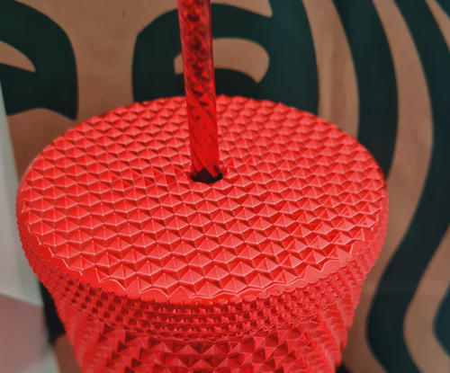 Vaso Starbucks Navidad Rojo Metálico