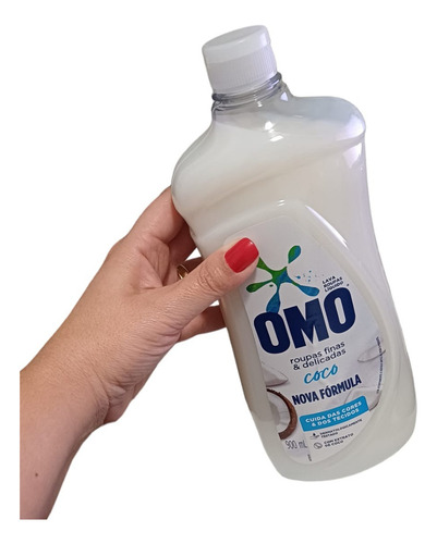 Kit 2 Lava-roupas Finas E Delicadas Coco Sabão Omo 900ml