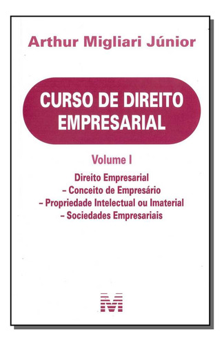 Libro Curso De Direito Empresarial Volume I 1ed 18 De Junior