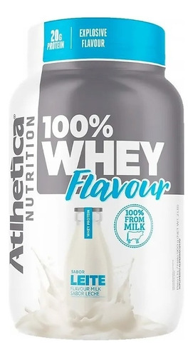 Suplemento em pó Atlhetica Nutrition  100% whey flavour PROTEINA WHEY proteínas PROTEINA WHEY sabor  leite em pote de 900g