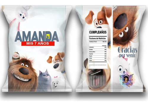 Bolsitas Chip Bag La Vida Secreta De Tus Mascotas X 25