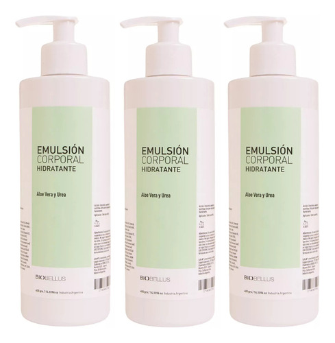 Emulsión Corporal Biobellus Kit 3 Aloe Vera 400ml