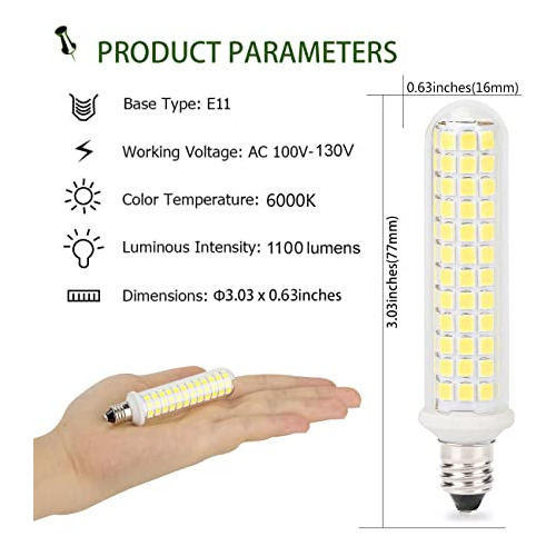 Bombillas Led Xrzt E11, T4 Jd E11, 120 V, 100 W, Halógenas,