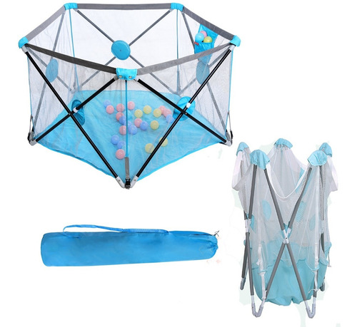 Corralito Bebe Plegable Bolso Pelotitas P Exterior Outlet