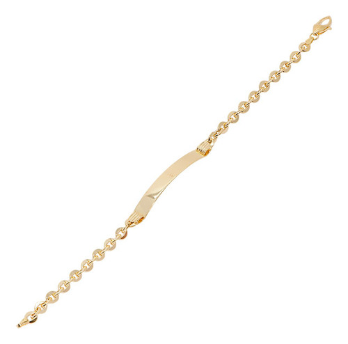 Pulseira Em Ouro 18k Bailarina Bailarina Oca 19cm 4.8 Mm