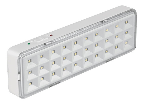 Imagen 1 de 2 de Lampara Emergencia Recargable Ion-litio 220 Lm Volteck 43007 Color Blanco