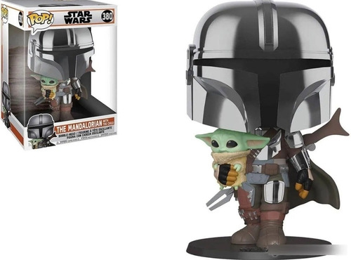 Funko Pop The Mandalorian With Child 10 Inch Gigante #380