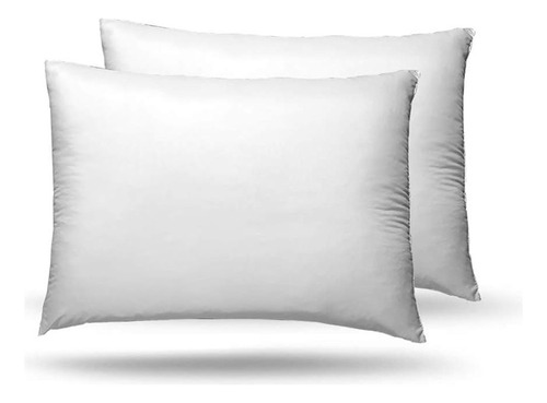 Almohada 2 Pack Estándar Microfibra Firme Soft Nature Blanca Color Blanco