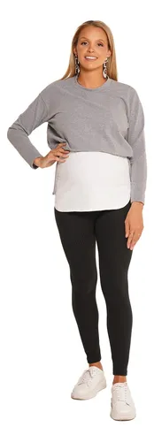 Buzo Maternal Corto Ancho Bajo De Modal Art. 2335 Que Sera 15.291 5