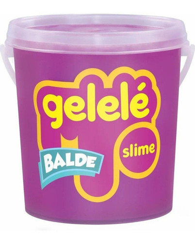 Slime Gelelé Tradicional Balde 457g Massinha Geleca Amoeba Cor Roxo