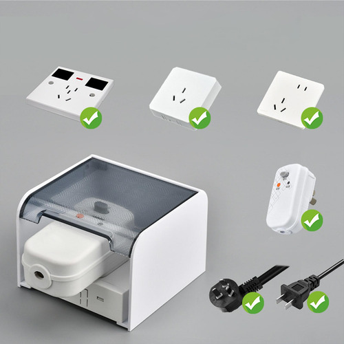 Caja De Enchufe De Pared De Protección De Interruptor Negro