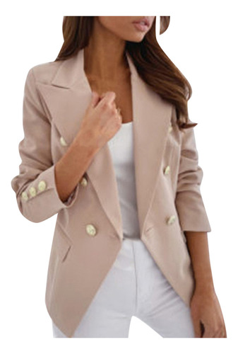 Chaqueta De Satén De Seda L Para Mujer, Formal, Bolsillos Pa