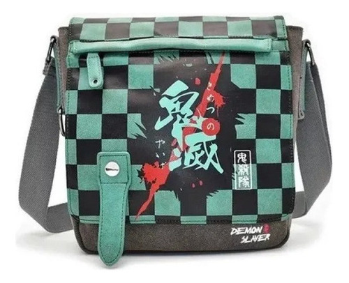 Bolso De Hombro Con Estampado De Lona Anime Demon Slayer