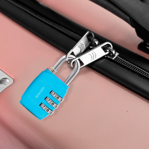 Candado Equipaje De Combinación Bolso Niños Locker Multiuso Color Azul