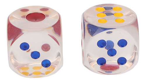 Juego De Dados De Plástico, 2 Unidades, Transparentes, Imper