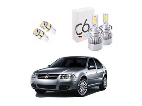 Kit Lamparas Cree Led Cob H7 + Posicion Vw Bora Linea Nueva