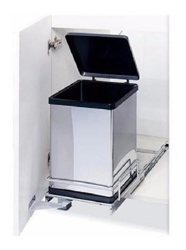 Imagen 4 de 4 de Cubo Para Residuos Fark 2001/ac Acero Inox. 10l. Correderas