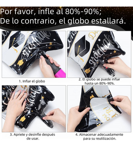 30pzs paquete de globos para graduación para helio regalos souvenirs graduación Fiesta decoración para graduación 2025