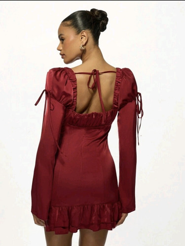 Vestido Importado De Saten Fiesta Tendencia