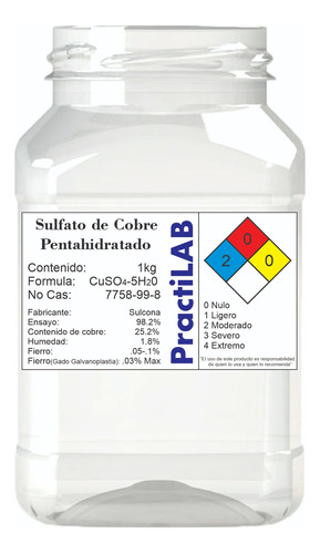 Sulfato De Cobre Piscinas - 1 Kg