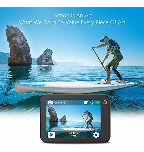 Dragon Touch Vista 5 Action Camara Native 4k 20mp Ultra Hd S