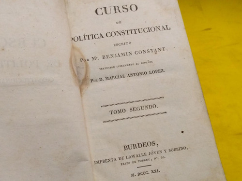 Mercurio Peruano: Libro Politica Constitucional 1821 T2  L14