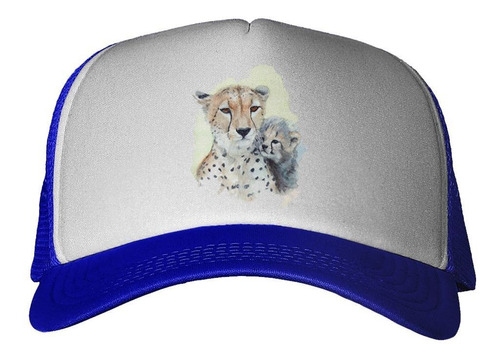 Gorra Cheetah Con Su Bebe Pintura Arte