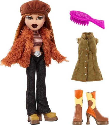 Imagen 4 de 10 de Bratz Meygan Muñeca Articulada Fashion Moda +acces Coleccion
