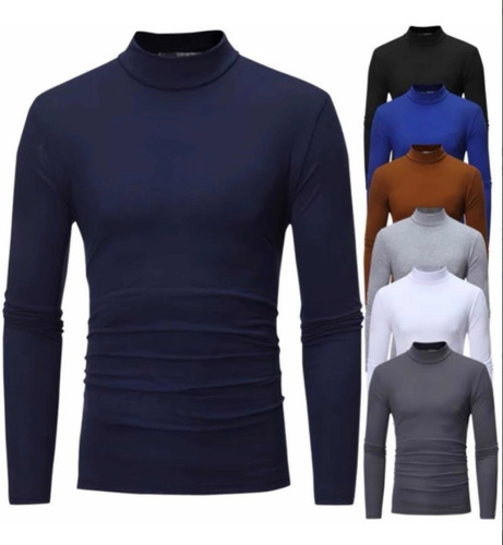Pack 3 Camiseta Polar Cuello Alto Hombre