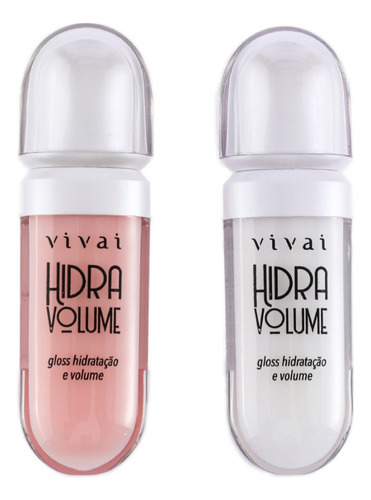 2 Glosses Hidra Volume Vivai - Kit Com 2 Rosa Claro E Incolor