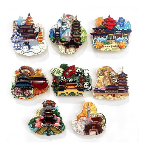 Zibo A - Colección De Imanes Para Nevera Con Monumentos De L